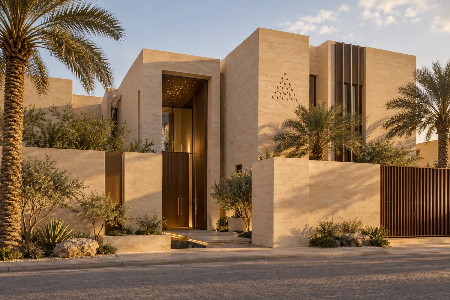 واجهة فيلا معاصرة — تصور بصري